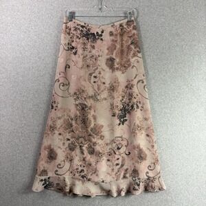 Pendleton skirt womens 8 Y2K Fairy whimsy midi floral lined